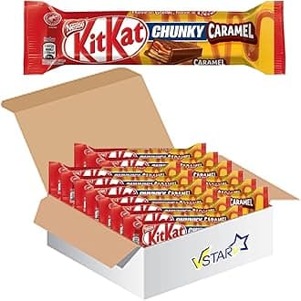 VSTARAll Chocolate Bars Collection (Kit Kat Chunky Caramel Bars 43.5g, Full Box), 1.0 count