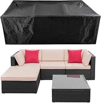 Patio Conversation Set Cover Patio Furniture Set Cover Outdoor Sectional Sofa Set Covers Waterproof Dining Table Chair Set Cover Heavy Duty 90 inch L x 64 inch W x 28 inch H