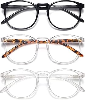 IBOANN Iconic Blue Light Glasses for Woman - Computer Glasses up to 99% Blue Light Blocking - Anti Eyestrain & UV Glare