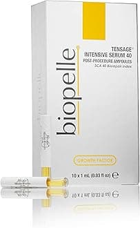 Biopelle Tensage Growth Factor Intensive Serum 40 Post-Procedure or Intensive Boost Ampoules with SCA 40 Biorepair Index, 10 Count