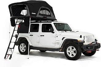 ILANDER Rooftop Tent Hard Shell,Roof Top Tent Camping for SUV Van Jeep Truck, Lightweight Foldable Car Rooftop with Ladder, Waterproof and UV-Resistant Overland Roof Tents for 2-3 Person,1.4M