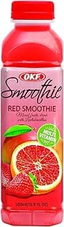 OKF Smoothie, Multi Vitamin Premium New Drink, 16.9 Fluid Ounce (Red Smoothie, 6 Pack)