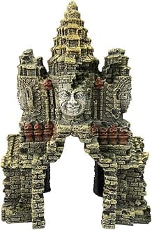 SLOCME Aquarium Large Buddha Plastic Statue Decorations - Aquarium Buddha Ornament with Hole for Betta Fish to Swim Through