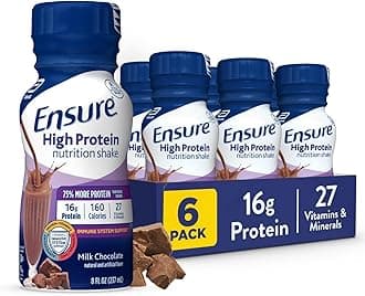 Ensure, Nutritional Shake, 16g Protein, Milk Chocolate, 8 Fl Oz, 6 Count