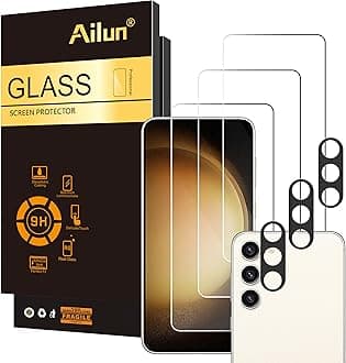 Screen Protector for Galaxy S23+/ S23 Plus [6.6 Inch] 3Pack + 3Pack Camera Lens Tempered Glass Fingerprint Unlock 0.25mm Ultra Clear Anti-Scratch Case Friendly [Not For S23 Ultra]