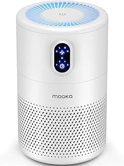 Air Purifier for Home Large Room up to 430ft², H13 True HEPA Air Filter Cleaner, Odor Eliminator, Remove 99.97% Allergies Smoke Dust Mold Pollen Pet Dander, Night Light (Available for
