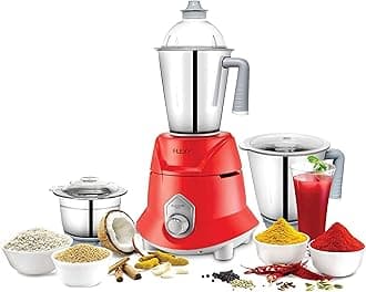 FLEXY® 750W 3-in-1 Mixer Grinder and Blender Combo for Kitchen – Powerful Grinding & Blending with 3 Stainless Steel Jars, High-Grade SS Blades, Perfect for Smoothies, Juices, Shakes