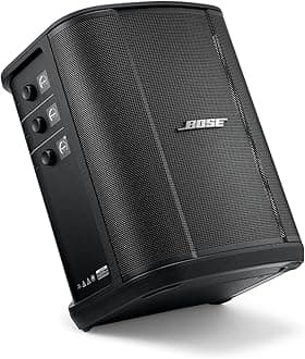 S1 Pro+ All-in-One PA Speaker - Powered, Wireless PA System, Multiple Positioning Options, Ergonomic Carry Handle, Up to 11 Hours of Playtime, Black