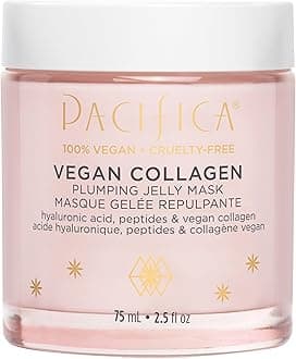 Pacifica Vegan Collagen Plumping Jelly Mask – Overnight Hydrating Face Mask with Vegan Collagen, Squalane & Hyaluronic Acid, Deep Moisture for Plump, Dewy Skin, Glass Skin Glow, Clean Beauty Skincare