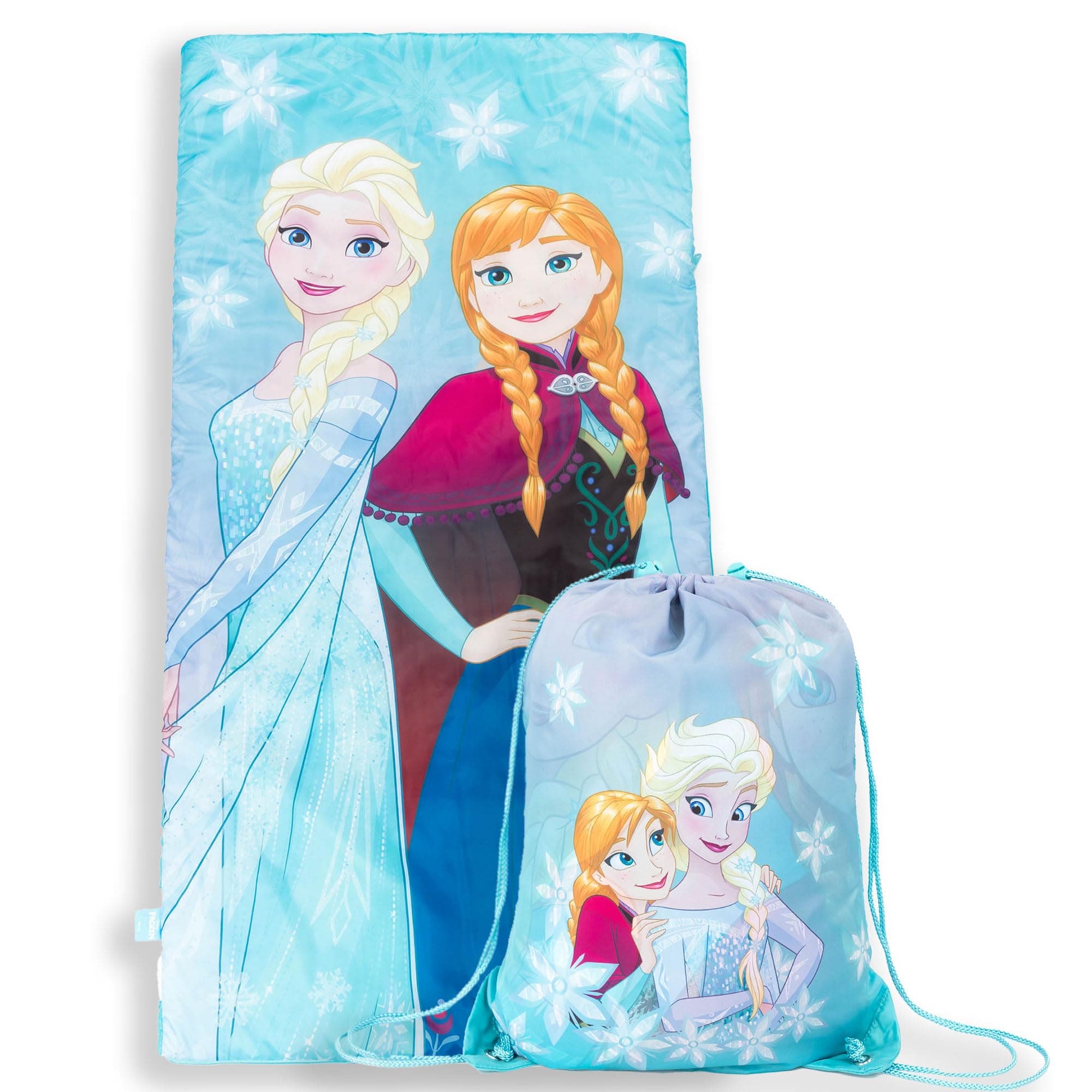 Disney Frozen Sparkle Slumber Sack - Cozy & Warm Kids Lightweight Slumber Bag/Sleeping Bag - Featuring Anna and Elsa (Official Disney Product)