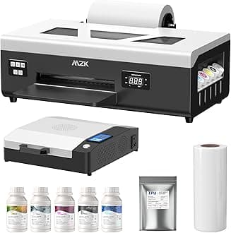 MZK A4 L805 DTF Printer T-Shirt Transfer Printer Direct to Film,Built-in White Stirring, Ink Circulatory,and Automatic Cleaning,for DIY Direct Print T-Shirts, Hoodie, Fabrics,Upgrade Software