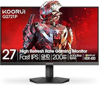 27” WQHD (2560 x 1440p) Gaming Monitor 170Hz (Supports 144Hz), 1ms IPS, HDR 10, DCI-P3 95% Color Gamut, FreeSync Premium, Adaptive G-Sync, HDMI x 2, DisplayPort, Black (GN07)