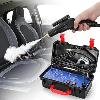 1700W Pressurized Steam Cleaner,Heavy Duty Portable Steamer for Car Detailing, High Temp, Home Use, Floor, Upholstery, Grout 110V with 12 pcs Accessories