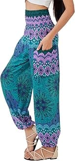 Boho Pants for Women - Hippie Harem Pants Women - Womens Yoga Pants – Comfy Bohemian Flowy Hippie Clothes