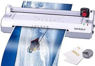 A4 Mini Laminator Machine 8.5x11 with 20pcs Laminating Sheets,9 inch Laminating Machine for A4/A5/A6,Thermal Hot &Cold Laminator for Office Home School Teacher Use,Paper Trimmer, Corner Rounder