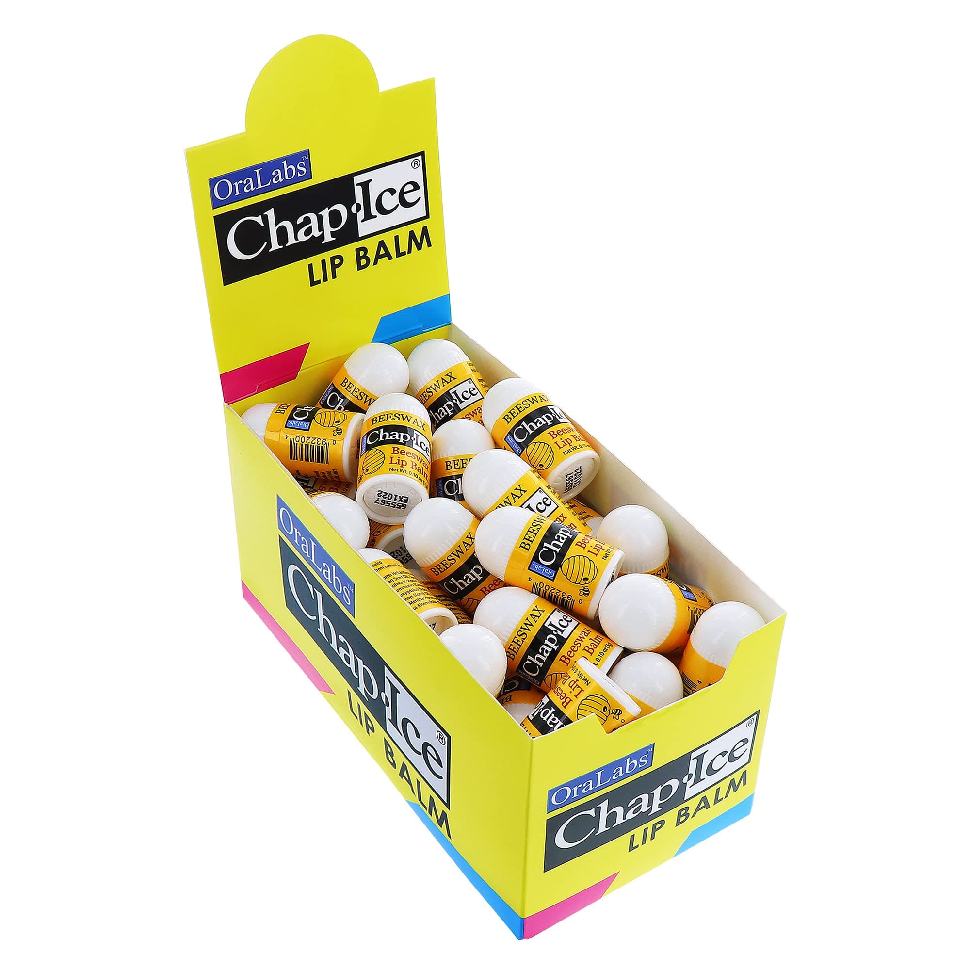 50-Count Mini Lip Balm Peppermint Beeswax Display Box