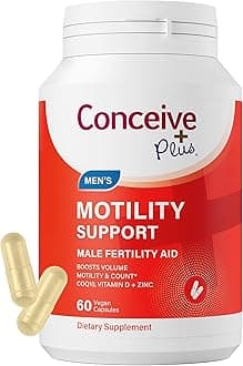 Motility Support for Men | Boost Sperm Volume & Count | Spermidine Supplements with Vitamin D, E, Zinc, Antioxidants – Multivitamin Fertility Supplements for Men, 60 Caps