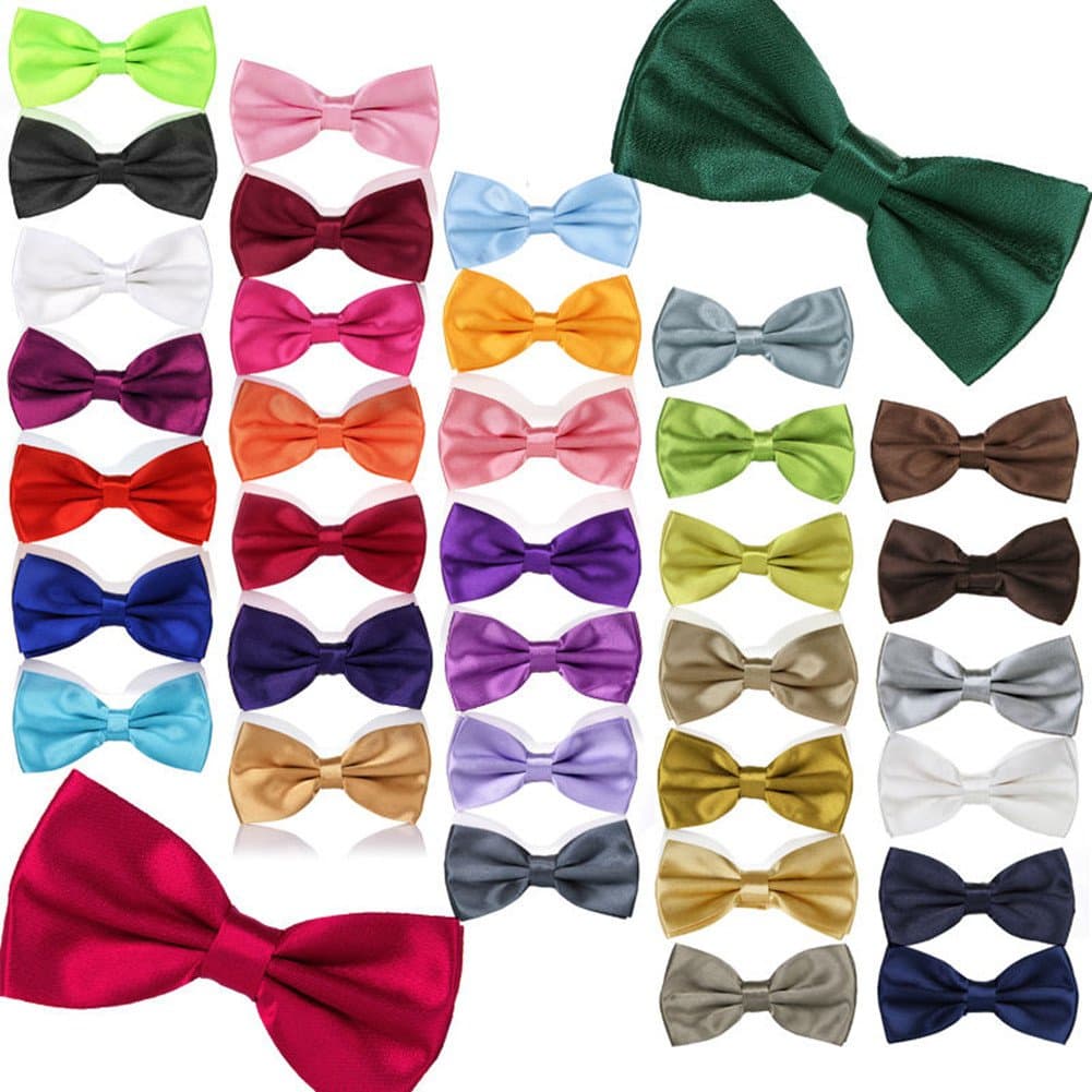 Byeco Mens Pre-tied Adjustable Bow Tie - Medium - Dark Purple ,(Pack of 1)Medium