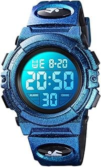 Kids Watch,Boys Watch for 3-15 Year Old Boys,Digital Sport Outdoor Multifunctional Chronograph LED 50 M Waterproof Alarm Calendar Analog Watch for Children with Silicone Band,Kids Gift
