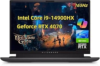 NewDell Alien.Ware M18 R2 Gaming Laptop (18 inch QHD+165Hz 3ms, Intel i9-14900HX 32GB RAM 1TB SSD, Geforce RTX 4070 8GB GDDR6) Backlit KYB Thunderbolt 4 Wifi7 Win 11 Home-Dark Metallic Moon