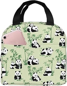 Majoug Lunch Bags Lunch Box For Women & Men Adult Insulated Lunch Bag Pandas Portable Lunch Bag Lunch Box Mens Womens Lunch Bags For Work Cooler Tote Lunch Boxes Keep Fresh and Warm