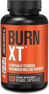 Jacked Factory Burn-XT Clinically Studied Fat Burner & Weight Loss Supplement - Appetite Suppressant & Energy Booster - with Acetyl L-Carnitine, Green Tea Extract and More - 120 Natural Diet Pills
