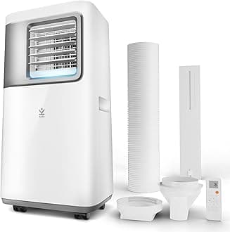 550 4-in-1 Air Conditioner Unit Portable & Dehumidifier 20L – Ideal for Large Room Coverage - 7000BTU Powerful Cooling Low Running Costs, 24hr Timer, Sleep Mode, Remote Control & Window Kit