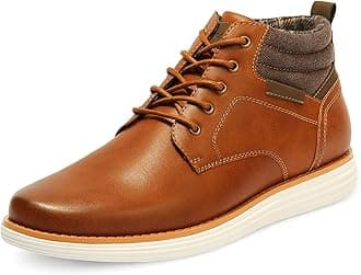 Mens Ankle Boots Lace-Up Causal Boots Mid Top Sneakers Dress Boots for Men