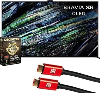 Sony XR65A95L BRAVIA XR A95L 65 inch QD-OLED 4K HDR Smart Google TV 2023 Bundle with Deco Gear 4K HDMI 2.0 Cable w/Pure Copper Conductors x2 & CPS Exclusive 50 Month Protection Pack (BEACH-CPS-504000)