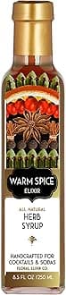 Floral Elixir Co. - All Natural HERB Syrup for Cocktails & Sodas, 8.5 oz (Warm Spice)