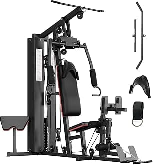 GarveeLife Home Gym Equipment Machine, Full Body Workout Machine with 150 LBS Weight Stack,
