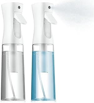 2 Pack Continuous Spray Bottles - Ultra Fine Mist Sprayer | Water Spray Bottle For Hair Mister Spray Bottle | Hair Spray Bottles For Hairstyling, Cleaning, Salons - 2pk 6.8 OZ / 200 ML