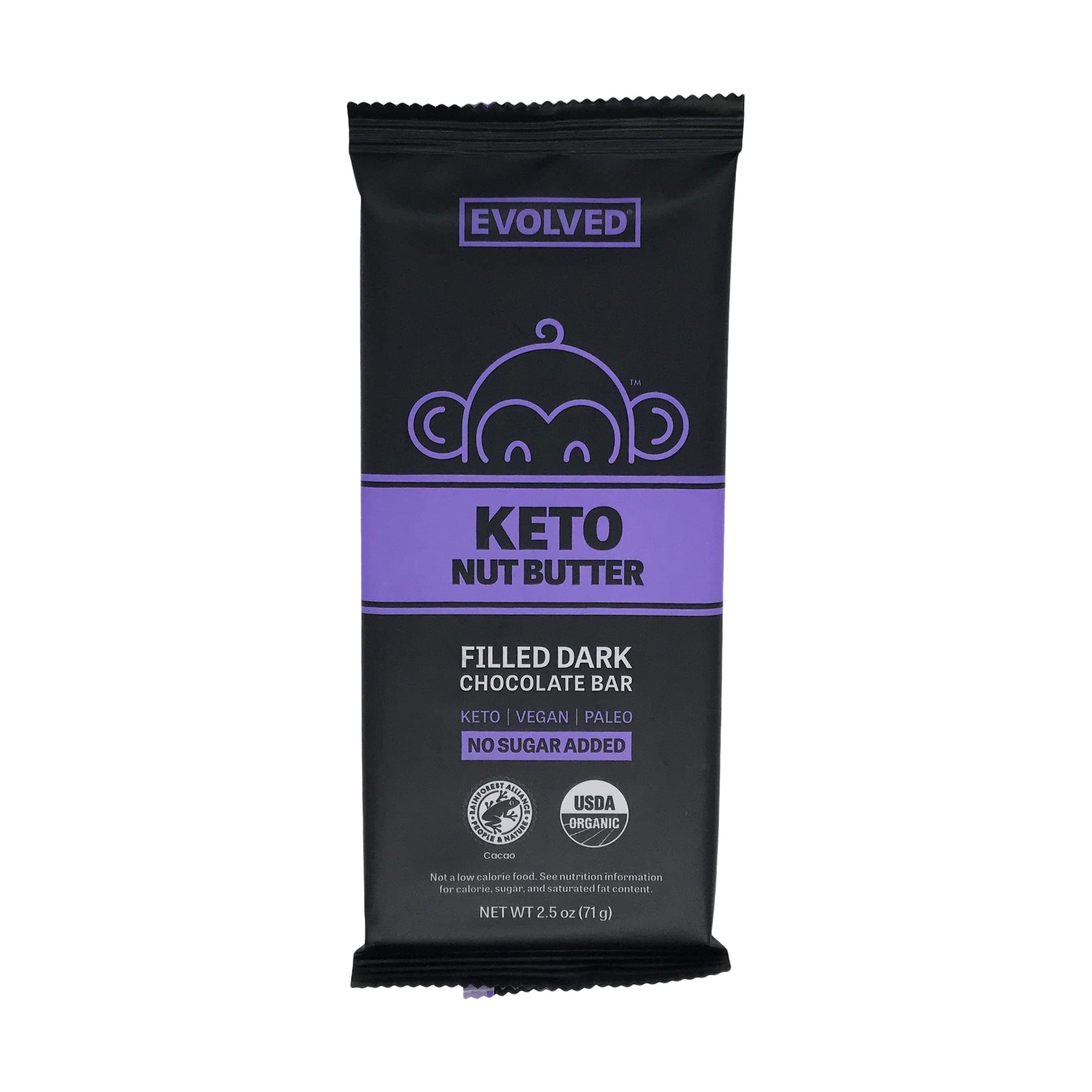 EVOLVED Organic Nut Butter Filled Dark Chocolate Bar, 2.5 OZ
