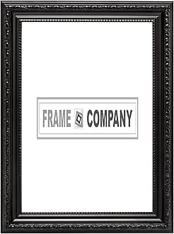 Black A4 Ready to hang or stand Ornate Shabby Chic Picture/Photo/Poster frame with MDF backing board and High Clarity Styrene Shatterproof Perspex Sheet