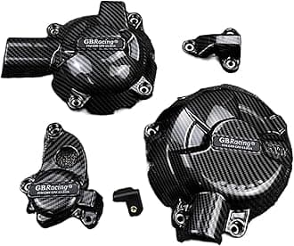 Motorcycle Stator Crankcase For GB Racing For BMW S1000RR/R 2019-2024 Motorcycle Engine Hood Engine Cover Left Engine Hood Stator Guard(Carbon fiber texture)