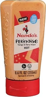 Nando's Perinaise, Tangy and Fiery Mayo, Hot, Squeeze Bottle, 8.6 oz