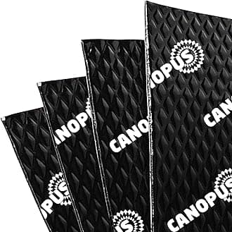 CANOPUS Car Sound Deadening Mat - 80 mil, 5 sqft, Butyl Sound Deadener for Trunk, Doors, Floor & Ceiling, Audio Dampening Material, Pack of 5 Sheets, Black