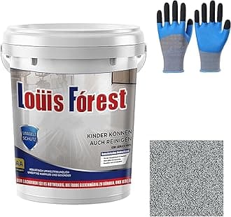 Epoxy Colored Sand Floor Paint, Epoxy Colored Sand Self Leveling Coating, Louis Forest Epoxy Floor Paint, for High Gloss Marble Effect Garage Coating (Sesame Gray)