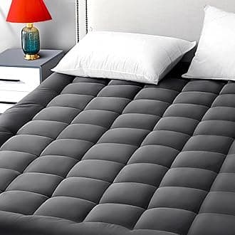 EASELAND Twin Size Mattress Pad Pillow Top Mattress Cover Quilted Fitted Mattress Protector Single Cotton Top 8-21" Deep Pocket Cooling Mattress Topper (39x75 Inches, Dark Grey)