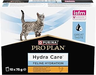 Purina Pro Plan Hydra Care, Cat Hydration Supplement with Chicken flavour, 10 x 75g