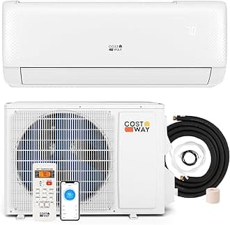 COSTWAY 12000 BTU Mini Split Air Conditioner, with Heat Pump, 22 SEER2 115V Inverter, 24H Timer, Auto Clean, Remote Control for Rooms up to 750 Sq.Ft (Airtural Series)