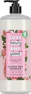 Love Beauty and Planet Blooming Color Sulfate-Free Shampoo Murumuru Butter & Rose, for Color Treated Hair Vegan, Paraben-free, Silicone-free, Cruelty-free 32.3 oz