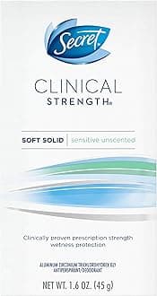 Clinical Strength Soft Solid Sensitive Unscented Deodorant, 1.6 oz (Pack of 1)