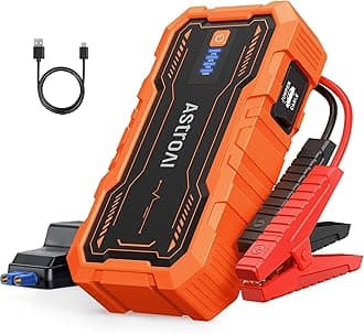 AstroAI S8 Pro Car Battery Booster Jump Starter Power Pack & Portable Car Jump Starter Power Bank for 12V Vehicles (9.0L Petrol / 7.0L Diesel), with Smart Jumper & LED Torch