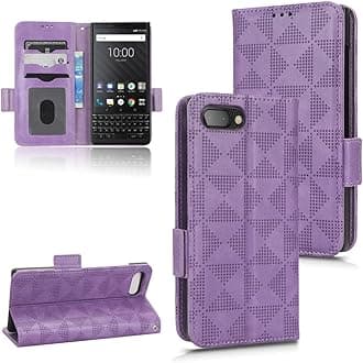 Case for BlackBerry KEY2 BBF100-1 BBF100-2 BBF100-4 BBF100-5 BBF100-6 BBF100-8 BBF100-9 Leather Flip Stand Case Cover,Case for BlackBerry KEY2 Case Cover Purple