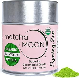 Matcha Moon Kyoto Uji Matcha Organic Cultivated No Pesticides No Additives Powder Organic Ceremonial Grade Japanese Matcha 30g