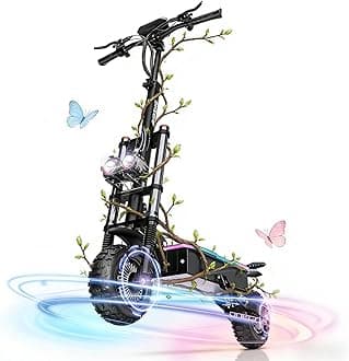 Electric Scooter Adults, 5600W/7000w Dual Motors with 60/70 Miles Range Battery, Up to 50/55 MPH Top Speed, 11"/12" Tubeless Tires Commuting Scooter for Adults with Detachable Seat