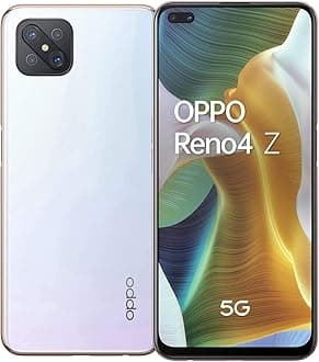 Reno4 Z 5G - 8 GB + 128 GB MediaTec 800 6.50 Inch 4000 mAh 48 MP Camera Sim Free Android 10 Dual Sim Smartphone - White