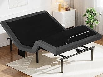 Pipishell Queen Adjustable Bed Frame, Electric Bed Base with Head & Foot Incline, USB-A & USB-C Ports, LED Under-Bed Lighting, 4 Leg Height Options, and Easy 3-Step Assembly