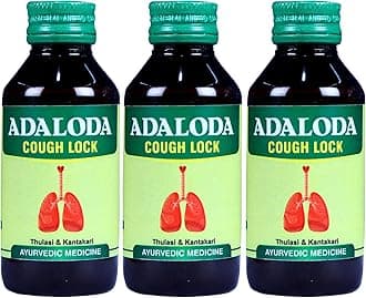 ADALODA - COUGH LOCK -100% AYURVEDIC COUGH SYRUP - 100 ML (PACK OF 3)